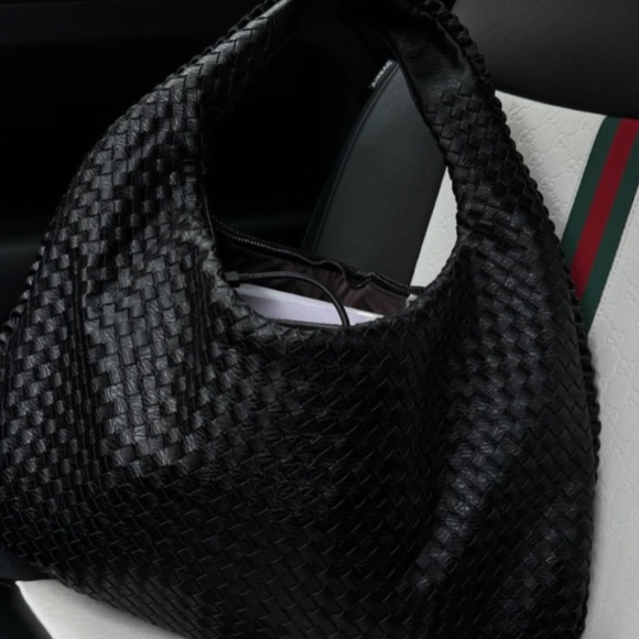 BRAND NEW EDIYSA EVERYDAY BAG - LEATHER WEAVE - HUNTER GREEN - Picture 8 of 8
